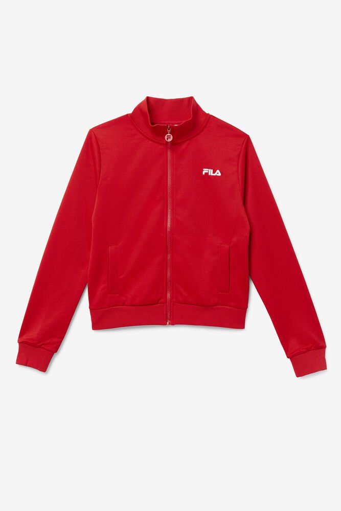 Fila Jacket Womens Red Roopam Track - Ireland 81027-VZIS